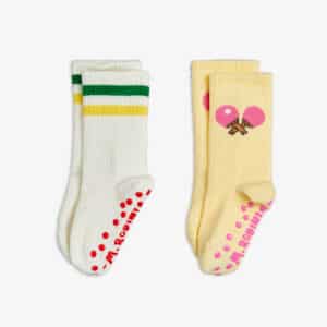Mini Rodini Mini Rodini Table Tennis 2-Pack Anti-Slip Socks Multi 7332754731538 Rodini SS26 Kleding & Accessoires Sokken & Maillots  Wijs west