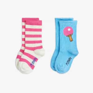 Mini Rodini Mini Rodini Table Tennis 2-Pack Socks Multi 7332754731576 Rodini SS26 Kleding & Accessoires Sokken & Maillots  Wijs west