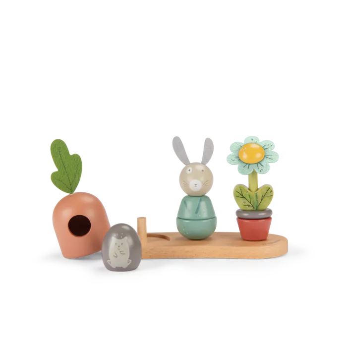 Moulin Roty Moulin Roty Stapelspel Trois Petits Lapins 3575676781111 Moulin Apr26 Speelgoed & Spellen Spellen Wijs west