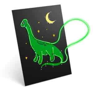 KidyWolf KIDYNEON Verlichte wanddecoratieset “Dinosaurus”