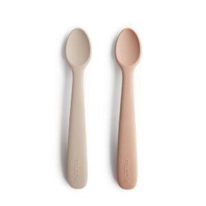 Mushie Baby Spoon - Blush / Shifting Sand