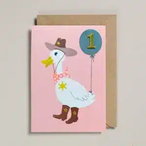 Confetti Pets Kaart - 1 Jaar Eend