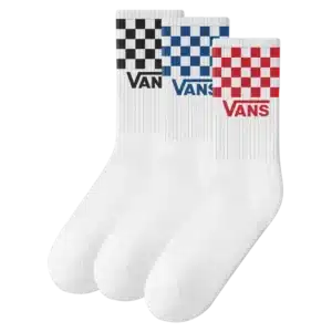 Vans Vans Classic Check Crew Chbd White White 197804373758 Vans SS26 Kleding & Accessoires Sokken & Maillots