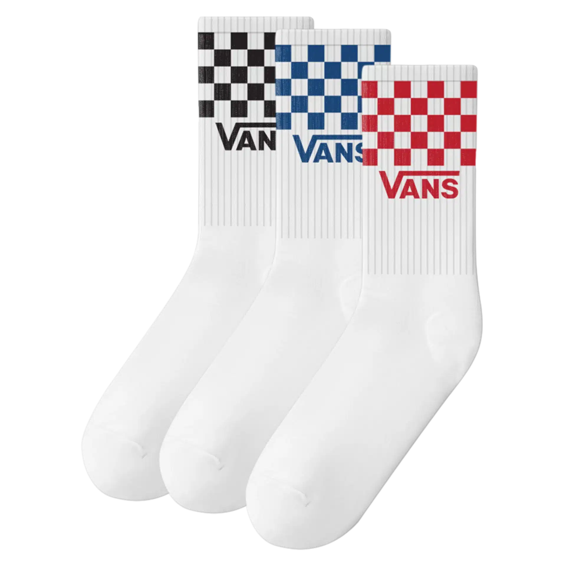 Vans Vans Classic Check Crew Chbd White White 197804373758 Vans SS26 Kleding & Accessoires Sokken & Maillots