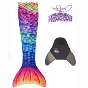 Kuaki Mermaids 3-Delige Zeemeerminstaart Set Rainbow - S