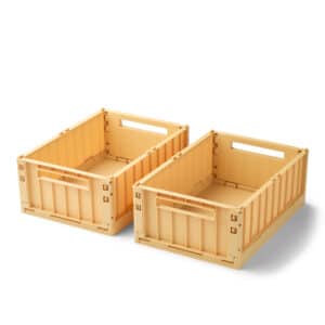 Liewood Liewood Weston Storage Box M 2-pack Lemon yellow 5715493530020 Liewood winston Home & Living Opruimen