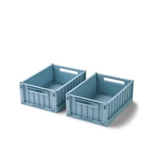 Liewood Liewood Weston Storage Box M 2-pack Beach blue 5715493530006 Liewood winston Home & Living Opruimen