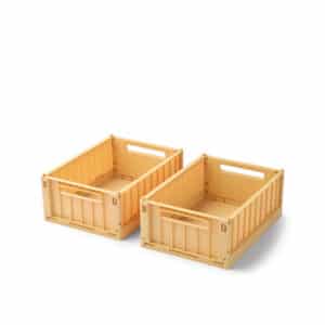 Liewood Liewood Weston Storage Box S 2-pack Lemon yellow 5715493529901 Liewood winston Home & Living Opruimen