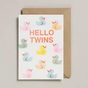 Riso Shapes Card - Hello Twins