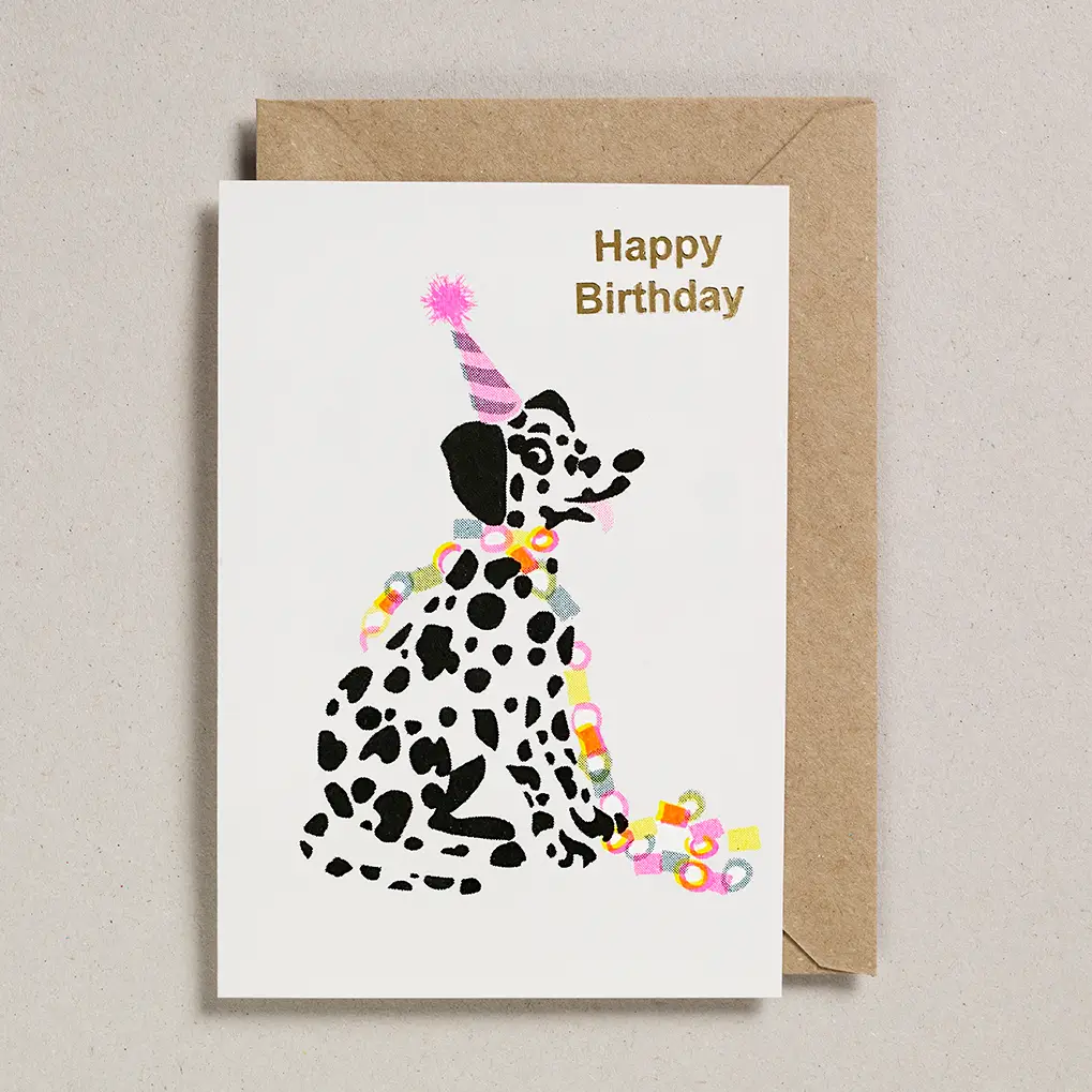 Confetti Pets Kaart - Happy Birthday Dalmatier