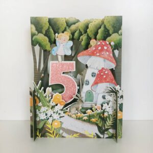 Alljoy Design Children's Age Pop Up - Age 5 Girl Kaart 659499994354 Alljoy Design Home & Living Kaarten
