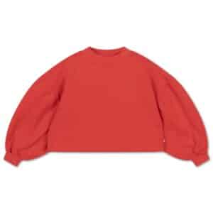 Repose AMS Repose 24. Crop Heart Sweater Firecracker Red 8721562006157  Kleding & Accessoires Sweaters & Truien
