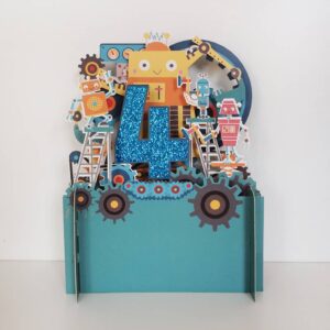 Alljoy Design Children's Age Pop Up - Age 4 Boy Kaart 659499994323 Alljoy Design Home & Living Kaarten