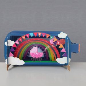 Alljoy Design Message In A Bottle - Baby Girl Kaart 0617285431063 Alljoy Design Home & Living Kaarten
