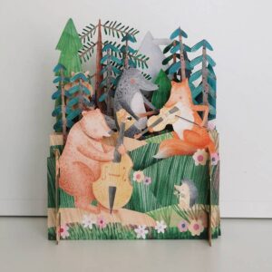 Alljoy Design Kids Pop Up Kaart - Animals Play Music 617285428278 Alljoy Design Home & Living Kaarten