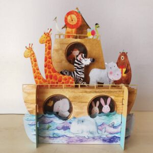 Alljoy Design Kids Pop Up Kaart - Ark 659499991377 Alljoy Design Home & Living Kaarten
