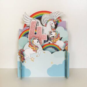 Alljoy Design Children's Age Pop Up - Age 4 Girl Kaart 659499994330 Alljoy Design Home & Living Kaarten