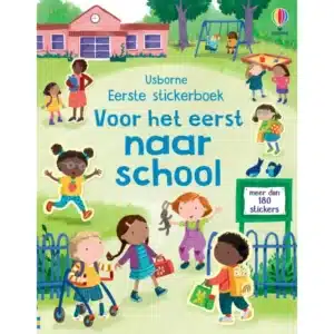 Uitgeverij Usborne Eerste Stickerboek - Voor Het Eerst Naar School 9781805310389 Simon Boeken & Kleurboeken Plak- & Doeboeken