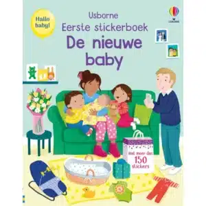 Uitgeverij Usborne Eerste Stickerboek - De Nieuwe Baby 9781835403129 Simon Boeken & Kleurboeken Plak- & Doeboeken