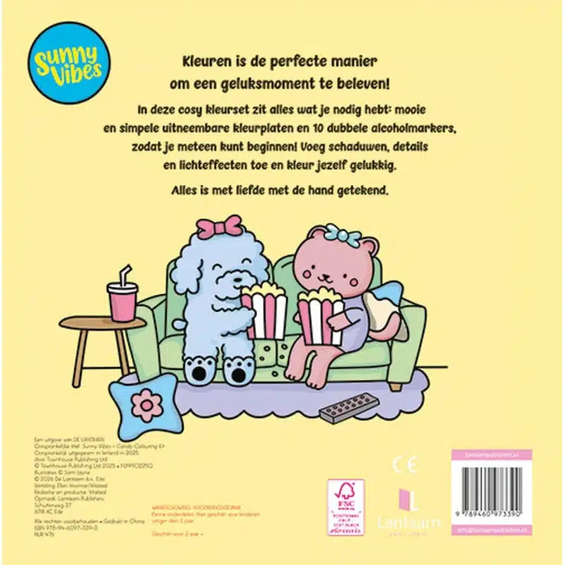 Uitgeverij Lantaarn Sunny Vibes - Candy Kleurset 9789460973390 Simon Boeken & Kleurboeken Plak- & Doeboeken