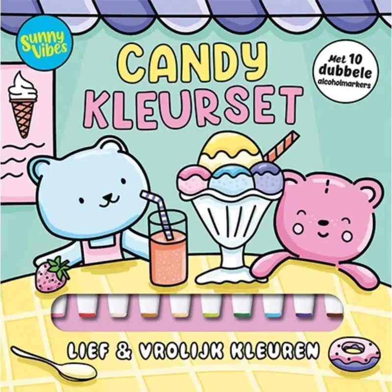 Uitgeverij Lantaarn Sunny Vibes - Candy Kleurset 9789460973390 Simon Boeken & Kleurboeken Plak- & Doeboeken