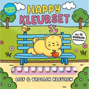 Uitgeverij Lantaarn Sunny Vibes - Happy Kleurset 9789460974083 Simon Boeken & Kleurboeken Plak- & Doeboeken