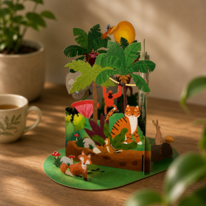 Alljoy Design Little Moments Pop Up Kaart – Jungle Safari 5391551961083 Alljoy Design Home & Living Kaarten