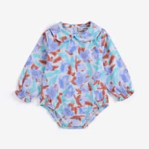 Bobo Choses Bobo Choses Watercolor All Over Woven Body Offwhite 8445782389530  Kleding & Accessoires Baby Rompers