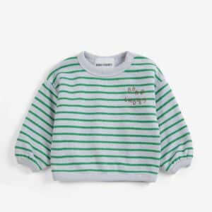 Bobo Choses Bobo Choses Stripes Sweatshirt Light Heather Grey 8445782389844  Kleding & Accessoires Baby Bovenstukjes