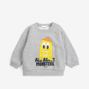 Bobo Choses Bobo Choses Bigtooth Lemon Sweatshirt Light Heather Grey 8445782392530  Kleding & Accessoires Baby Bovenstukjes