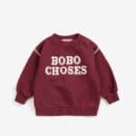 Bobo Choses Bobo Choses Embossed Sweatshirt Burgundy Red 8445782395067 Kleding & Accessoires Baby Bovenstukjes