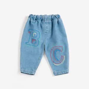 Bobo Choses Bobo Choses B.c. Embossed Denim Pants Blue 8445782395128  Kleding & Accessoires Baby Broekjes