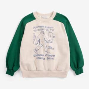 Bobo Choses Bobo Choses Mr. Footish Raglan Sweatshirt Offwhite 8445782397924  Kleding & Accessoires Sweaters & Truien