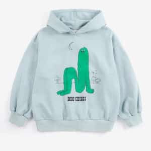 Bobo Choses Bobo Choses Long Puff Hoodie Light Blue 8445782398396  Kleding & Accessoires Sweaters & Truien