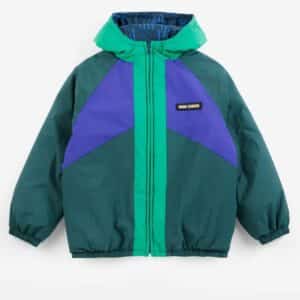 Bobo Choses Bobo Choses Almost Moiré All Over Reversible Anorak Navy Blue 8445782401270  Kleding & Accessoires Jassen