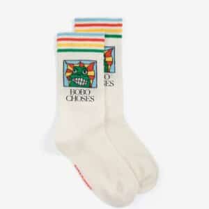 Bobo Choses Bobo Choses Beast Long Socks Offwhite 8445782412030  Kleding & Accessoires Sokken & Maillots