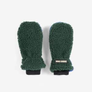 Bobo Choses Bobo Choses Color Block Sheepskin Mittens Dark Green 8445782404769  Kleding & Accessoires Accessoires