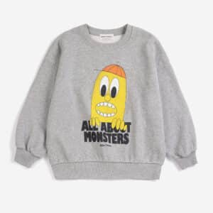 Bobo Choses Bigtooth Lemon Sweatshirt Light Heather Grey