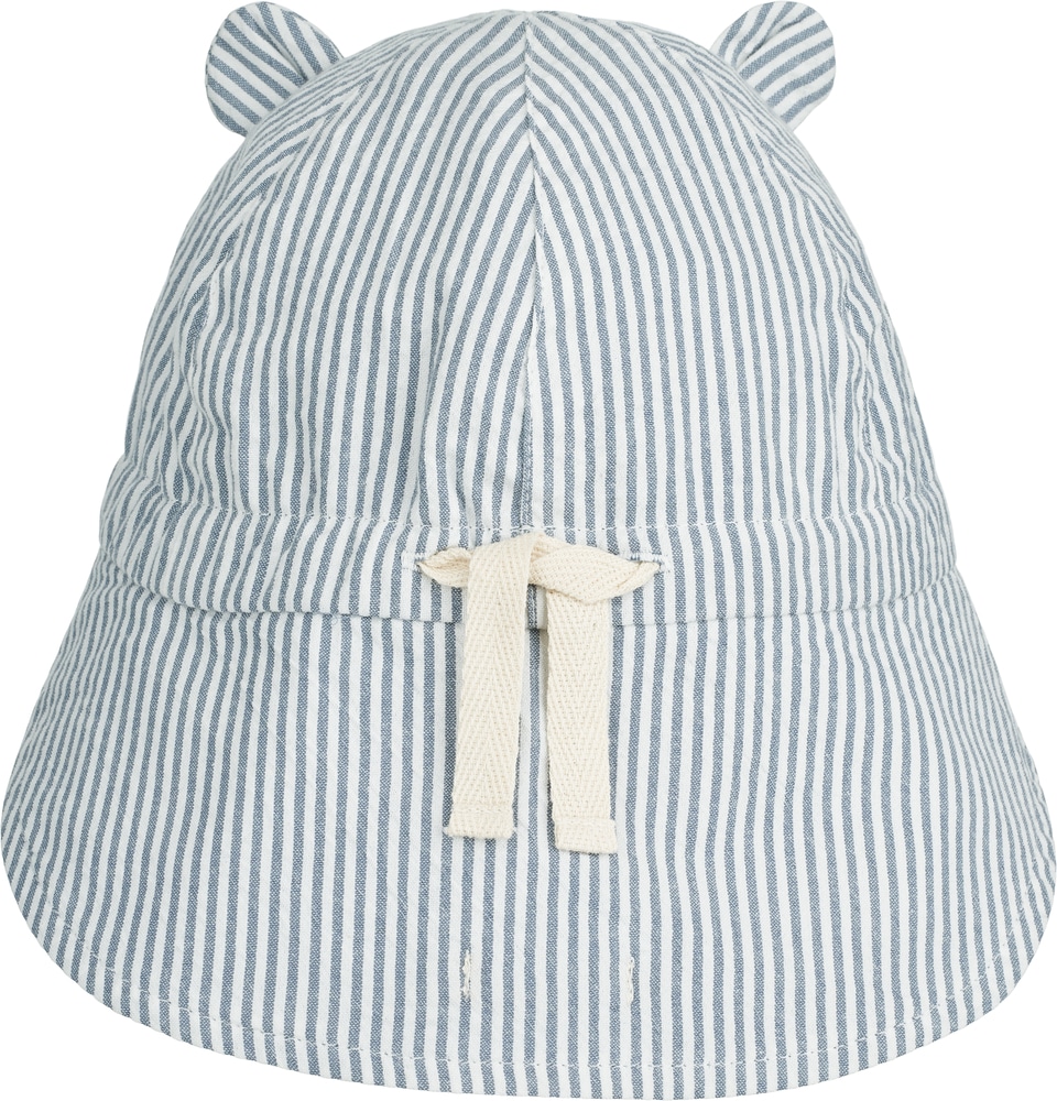 Liewood Gorm Reversible Seersucker Sun Hat Blue - Afbeelding 4