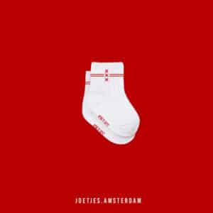Joetjes. Amsterdam Sport Sokken Wit - Rood