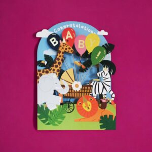 Alljoy Design Blossom Origianl Paper Cut Art - Baby Kaart 764046233944 Alljoy Design Home & Living Kaarten