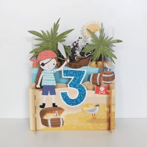 Alljoy Design Children's Age Pop Up - Age 3 Boy Kaart 659499994309 Alljoy Design Home & Living Kaarten