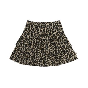 House of Jamie House Of Jamie Ruffled Skirt Leopard Moonlight (Jacquard) 8719654200309 HOJ AW26 Kleding & Accessoires Rokjes & Jurkjes