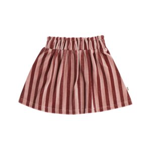 House Of Jamie Skater Skirt Ruby Stripes (Velvet)