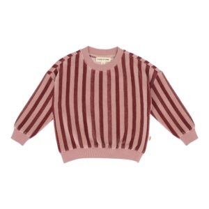 House of Jamie House Of Jamie Sweatshirt Ruby Stripes (Velvet) 8719654201382 HOJ AW26 Kleding & Accessoires Sweaters & Truien