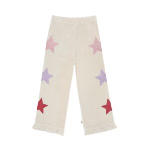 House Of Jamie Stars Classic Ruffled Pants Sandshell (Rib Velvet)
