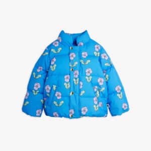 Mini Rodini Mini Rodini Violas Aop Citypuffer Blue 7332754732344 Rodini AW26 Kleding & Accessoires Jassen
