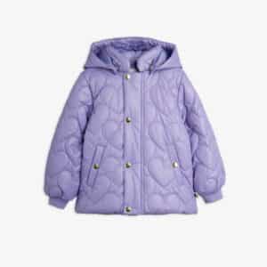 Mini Rodini Mini Rodini Heart Quilted Hooded Puffer Purple 7332754732412 Rodini AW26 Kleding & Accessoires Jassen