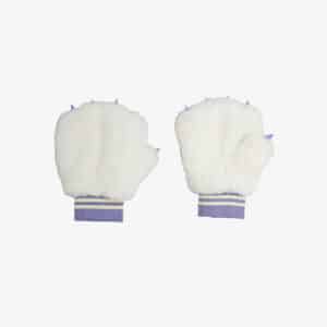 Mini Rodini Mini Rodini Faux Fur Mittens Off-White 7332754737066 Rodini AW26 Kleding & Accessoires Accessoires Mutsen & Sjaals
