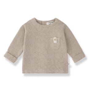 1+ in the Family 1+ In The Family Brantes L.Sleeve Pocket T-Shirt Beige 8448262001977 Family AW26 Kleding & Accessoires Baby Longsleeves